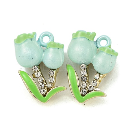 UV Plating Alloy Enamel Pendants FIND-M033-31P-02-1