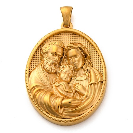 Religion Golden Tone 304 Stainless Steel Pendants LS-STAS-K289-01G-04-1