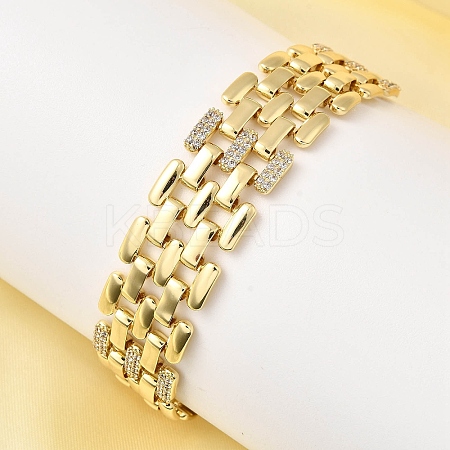 Brass Watch Band Chain Bracelets for Men Women BJEW-H630-11G-1