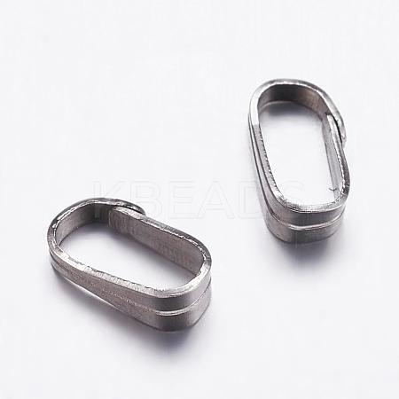 Tarnish Resistant 304 Stainless Steel Snap On Bails STAS-P161-30-A-1