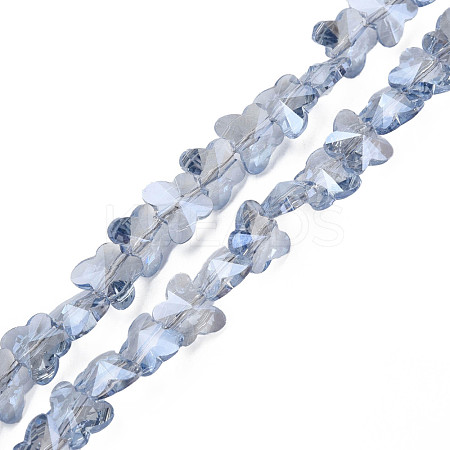 Electroplate Transparent Glass Beads Strands EGLA-N002-20A-F01-1