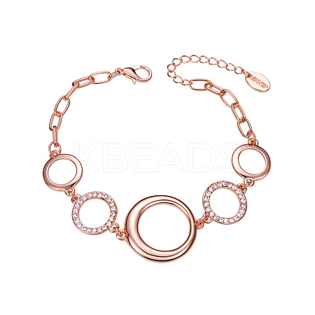 SHEGRACE Tin Alloy Chain Bracelets JB99A-1
