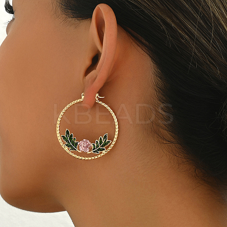 201 Stainless Steel Geometric Retro Casual Hoop Earrings ER1344-2-1