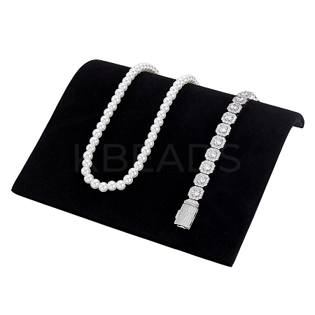 Paper Covered with Velvet Necklace Organizer Jewelry Display Stands ODIS-WH0031-37-1