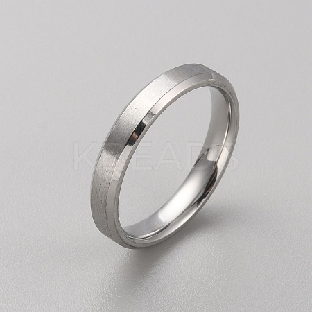 201 Stainless Steel Simple Plain Band Ring for Men Women RJEW-WH0015-06E-1