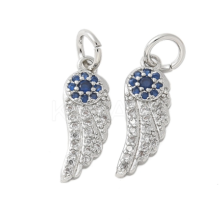 Brass Micro Pave Cubic Zirconia Pendants KK-U056-40P-1