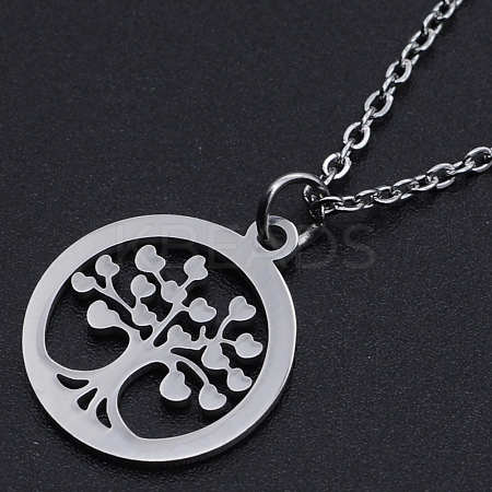 Non-Tarnish 201 Stainless Steel Pendant Necklaces LS-NJEW-S105-JN538-45-1-1
