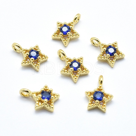 Brass Charms ZIRC-J040-37G-03-NR-1