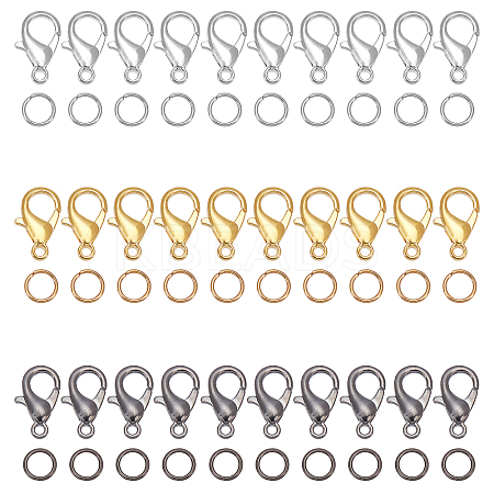 180Pcs 3 Colors Iron Open Jump Rings IFIN-FH0001-52-1