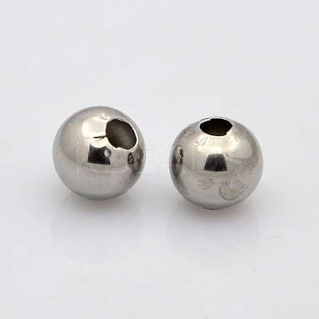 Tarnish Resistant 304 Stainless Steel Round Beads LS-STAS-N020-16-5mm-1