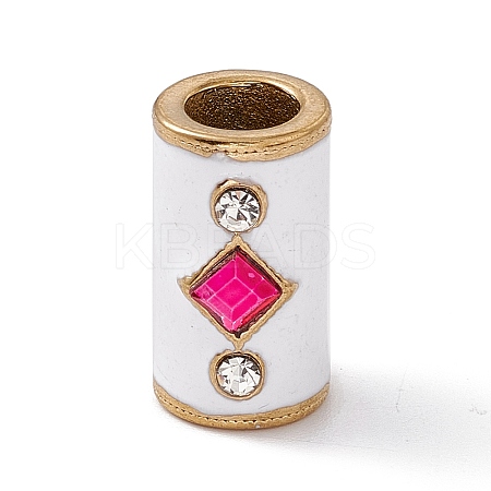 Golden Tone 304 Stainless Steel Cubic Zirconia European Beads LS-STAS-E179-17G-01-1