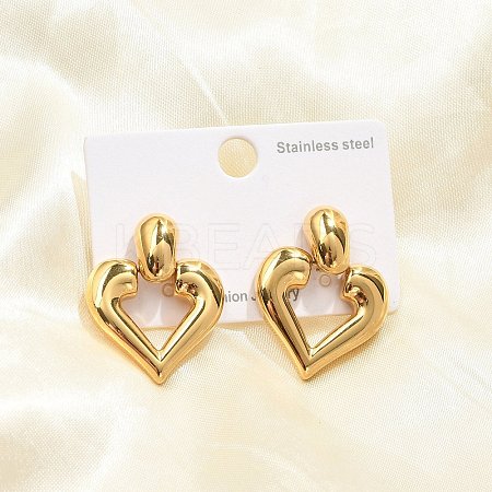 304 Stainless Steel Stud Earrings EJEW-M073-04G-01-1