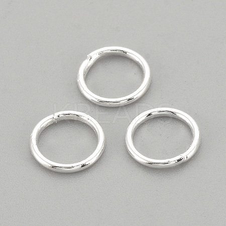 925 Sterling Silver Soldered Closed Jump Rings STER-S002-58-1