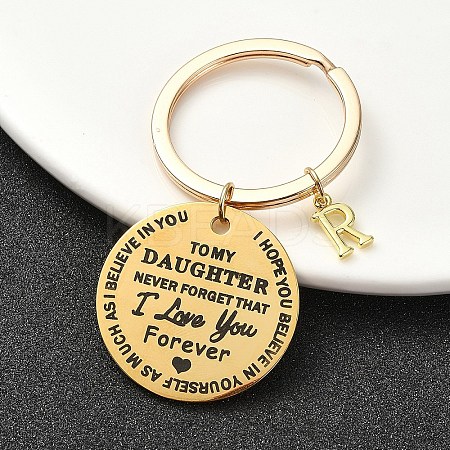 Valentine's Day Brass & 201 Stainless Steel Keychain KEYC-YW00097-18-1