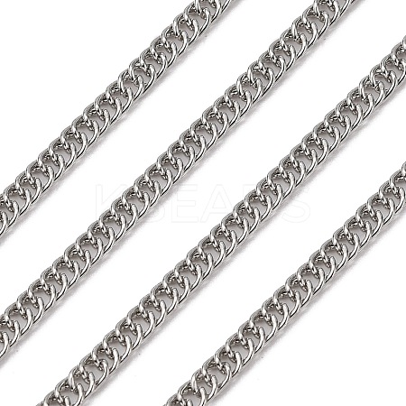 Iron Flat Double Link Chains CH-ZX009-5x3.5mm-P-1