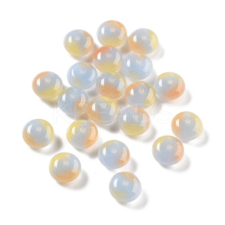 Two Tone Transparent Resin Beads RESI-S013-01C-1