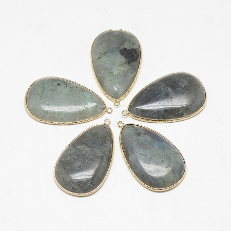 Natural Labradorite Big Pendants G-Q494-75A-G-1