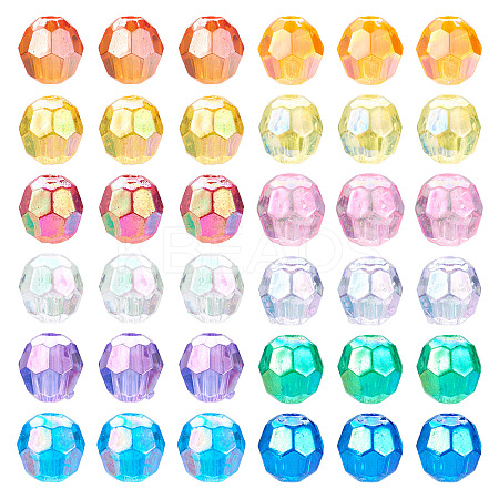 1080Pcs 12 Style Transparent Acrylic Beads PACR-TA0001-11-1