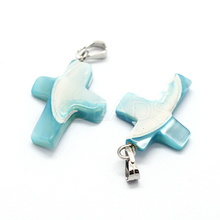 Shell Pendants LS-SSHEL-E565-B-02P-1