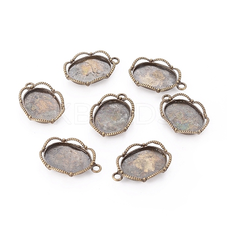 Tibetan Style Alloy Pendant Cabochon Settings LS-TIBEP-0581-AB-LF-1