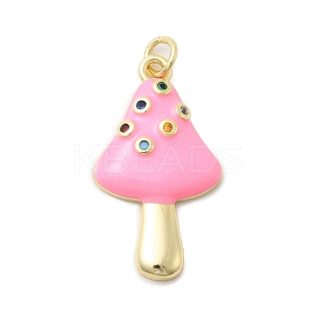 Brass Micro Pave Cubic Zirconia Pendants KK-A278-03G-01-1