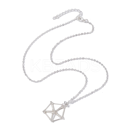 Stainless Steel Macrame Pouch Empty Stone Holder for Pendant Necklace Making NJEW-JN04532-03-1