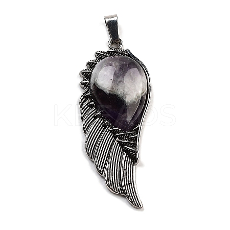 Natural Amethyst Big Pendants G-G112-02AS-14-1