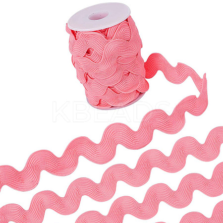10 Yards Polyester Wavy Fringe Trim Ribbon OCOR-GF0002-49B-1