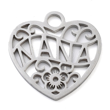 Anti-Tarnish 304 Stainless Steel Pendants STAS-M076-04P-1
