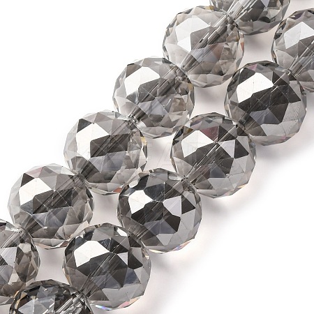 Transparent Electroplate Glass Beads Strands EGLA-N002-34H-F02-1