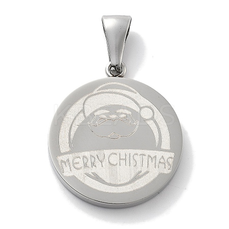 Christmas 304 Stainless Steel Pendants STAS-Z098-47P-1