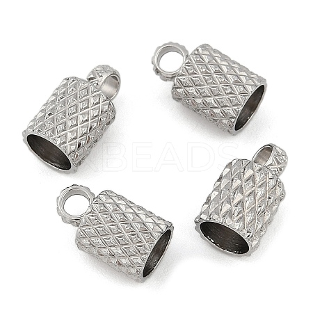 Non-Tarnish 304 Stainless Steel Cord Ends STAS-Z084-07P-03-1