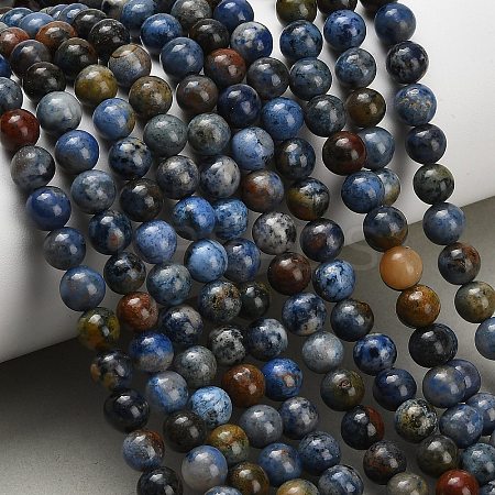 Natural Dumortierite Beads Strands LS-G-F826-A01-6mm-1