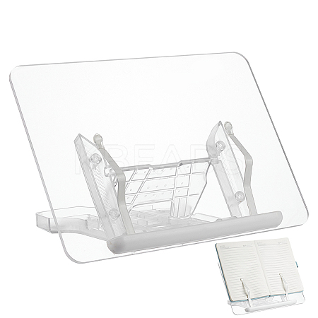 Assembled Tabletop Acrylic Bookshelf Stand AJEW-WH0083-96-1