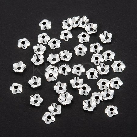 5-Petal Brass Bead Cap KK-D063-13S-1