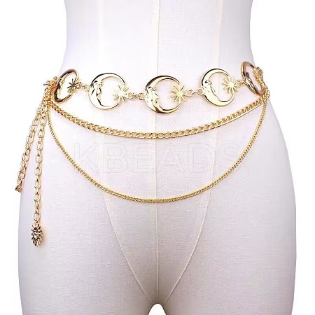 Alloy Moon Link 3 Layer Waist Chains for Women WGF4895-07-1