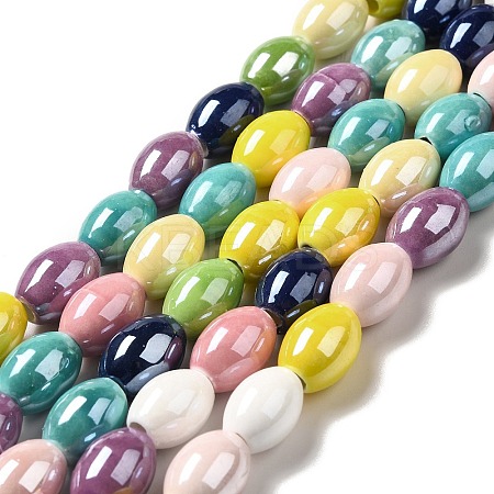 Handmade Porcelain Beads Strands PORC-A024-02-1