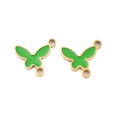 Ion Plating(IP) 304 Stainless Steel Enamel Connector Charms STAS-Z078-21G-1