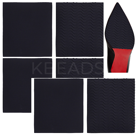 4 Pairs 2 Style PVC Self-Adhesive Anti-Slip Stick Shoes Pad AJEW-GF0004-76C-1