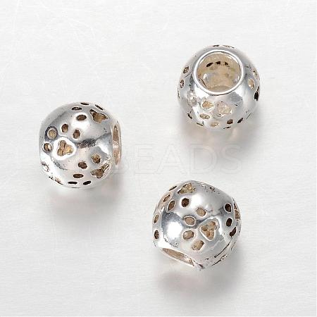 Rondelle Tibetan Style Alloy European Large Hole Beads MPDL-F017-11-1