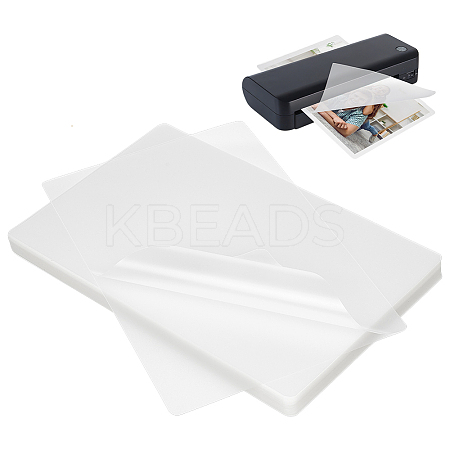 100Pcs Plastic Laminating Pouch Film Photo Protecting Sheets AJEW-WH0606-55B-1