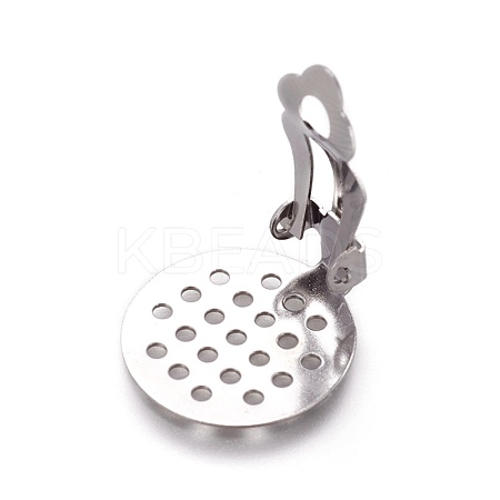 Tarnish Resistant Stainless Steel Clip-on Earring Findings STAS-L207-18P-1