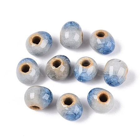 Handmade Crackle Porcelain Beads PORC-Q008-06B-09-1