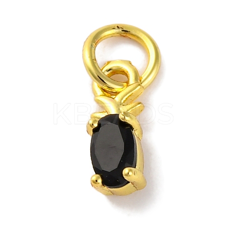 Rack Plating Brass Micro Pave Cubic Zirconia Charms KK-F881-03G-01-1