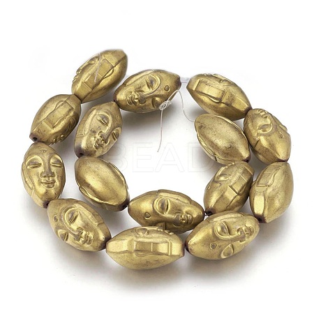 Electroplated Non-magnetic Synthetic Hematite Beads G-P392-M07-1