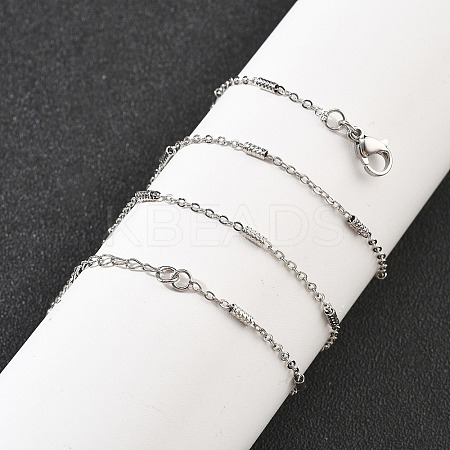 Brass Cable Chain Necklaces for Women NJEW-D302-19P-1