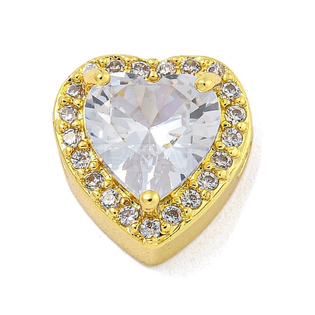 Rack Plating Brass Micro Pave Cubic Zirconia Beads KK-G513-79G-1