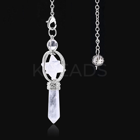 Natural Quartz Crystal Hexagonal Pointed Dowsing Pendulums PW-WG0B402-03-1