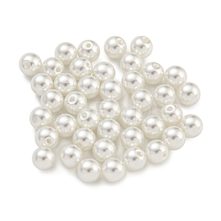 Baking Paint Pearlized Glass Pearl Round Beads HY-S004-01G-1