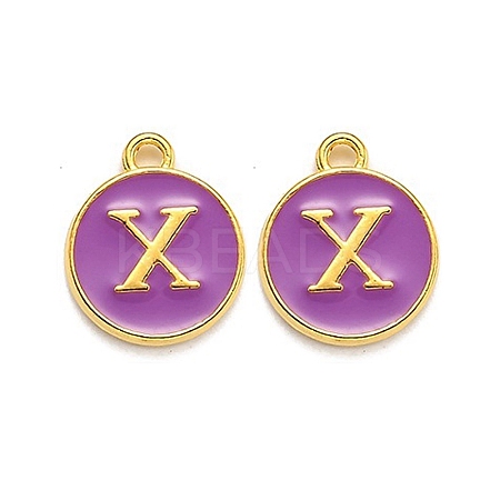 Golden Plated Alloy Enamel Charms LS-ENAM-Q437-12X-1